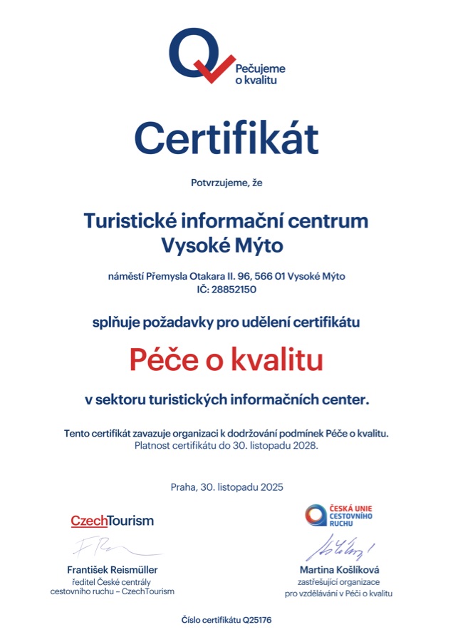 Certifikát Pečujeme o kvalitu
